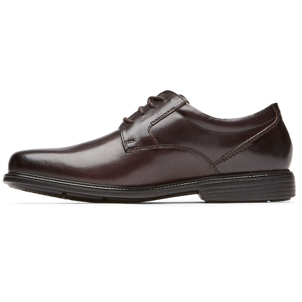 Rockport Oxfords Herre Mørke Brune - Charles Road Plain Toe - JLZO56398